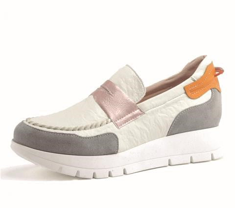 Jose Saenz Sporty Wedge Loafer |2290GRY