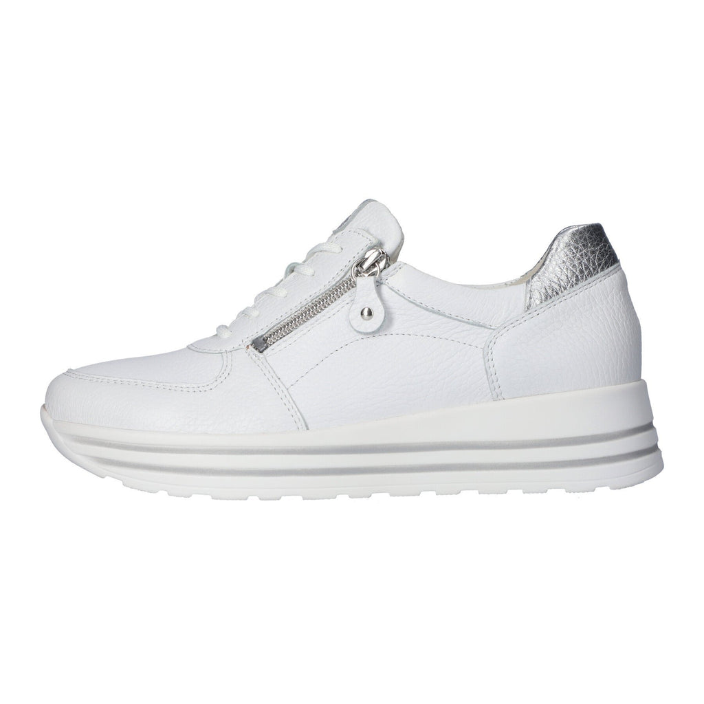 Waldlaufer Wide Fit Mini Wedge Trainer|758009WHT