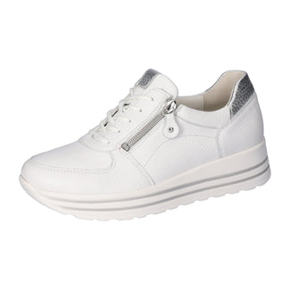 Waldlaufer Wide Fit Mini Wedge Trainer|758009WHT