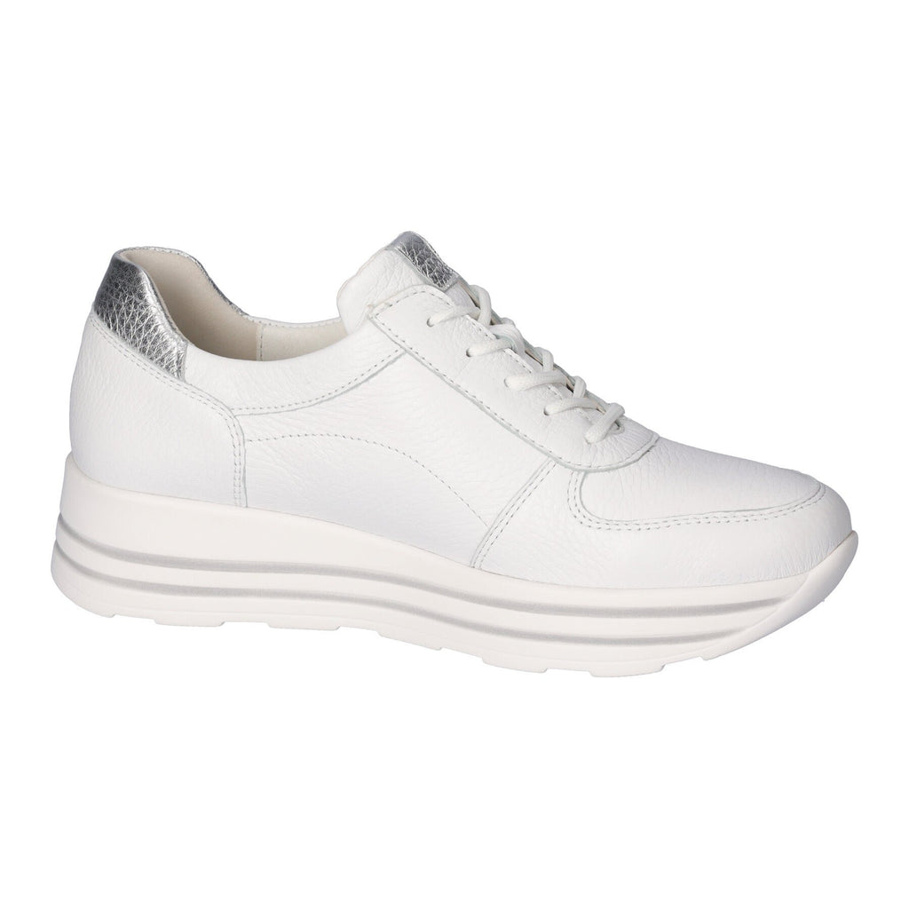 Waldlaufer Wide Fit Mini Wedge Trainer|758009WHT