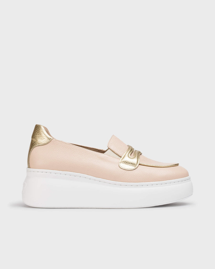 Wonders Soft Pink Wedge Loafer|A2671NU