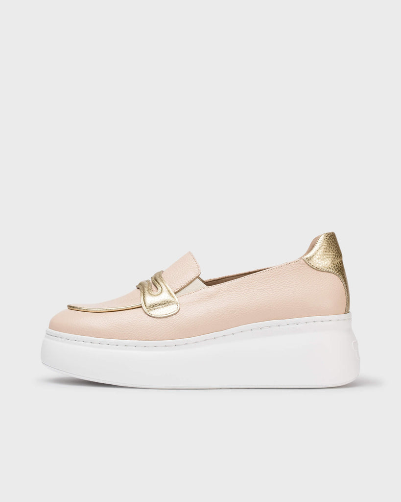 Wonders Soft Pink Wedge Loafer|A2671NU