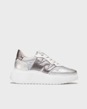 Load image into Gallery viewer, Wonders Metallic Silver Wedge Trainer |A3622SIL
