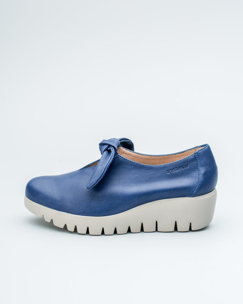 Wonders Baltic Blue Wedge Shoe|C33159NAV