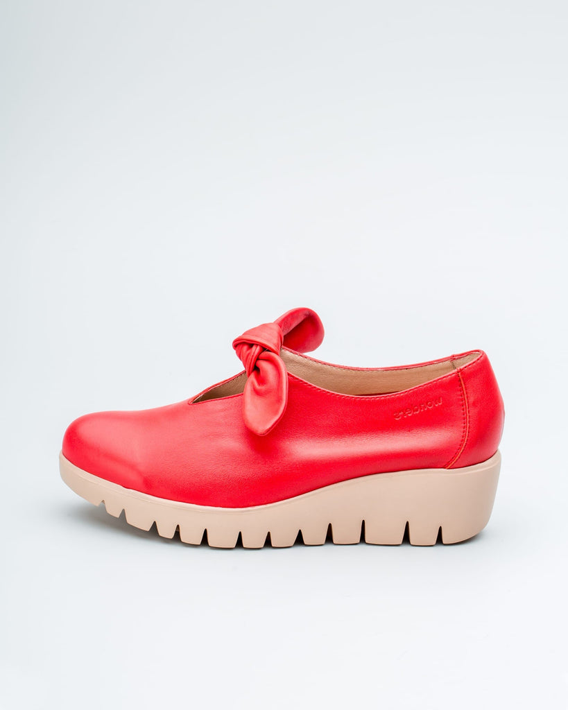 Wonders Red Wedge Shoe|C33159RED- Slip On