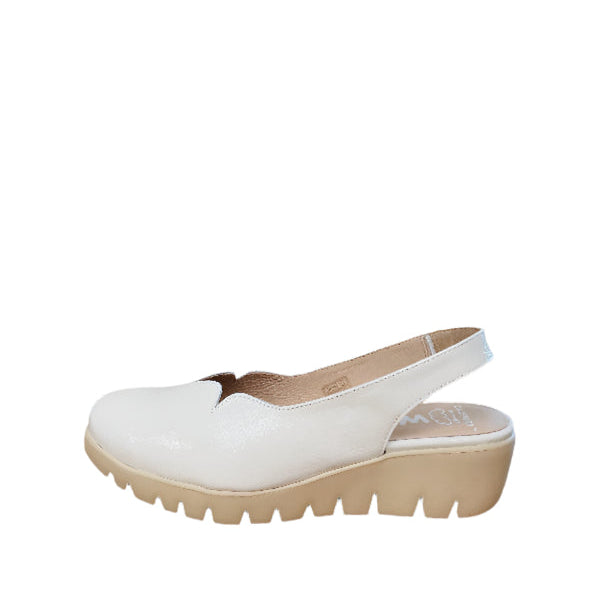 Wonders White Patent Sling Back|C33260WH