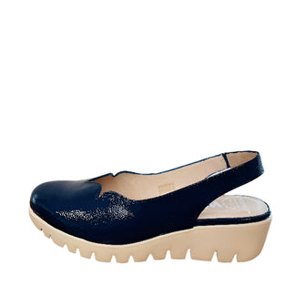 Wonders Navy patent Sling Back|C33260NA