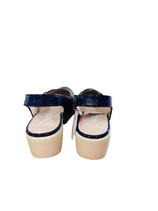 Wonders Navy patent Sling Back|C33260NA