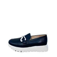 Load image into Gallery viewer, Wonders Navy Platform loafer |A2480NA- Loafer
