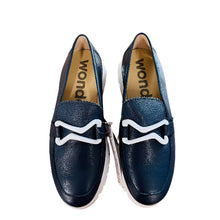 Load image into Gallery viewer, Wonders Navy Platform loafer |A2480NA- Loafer
