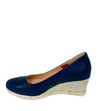 Load image into Gallery viewer, Jose Saenz Navy Wedge Pump|6019NAV
