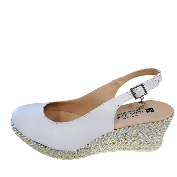 Jose Saenz White Sling Back Pump|6086WH