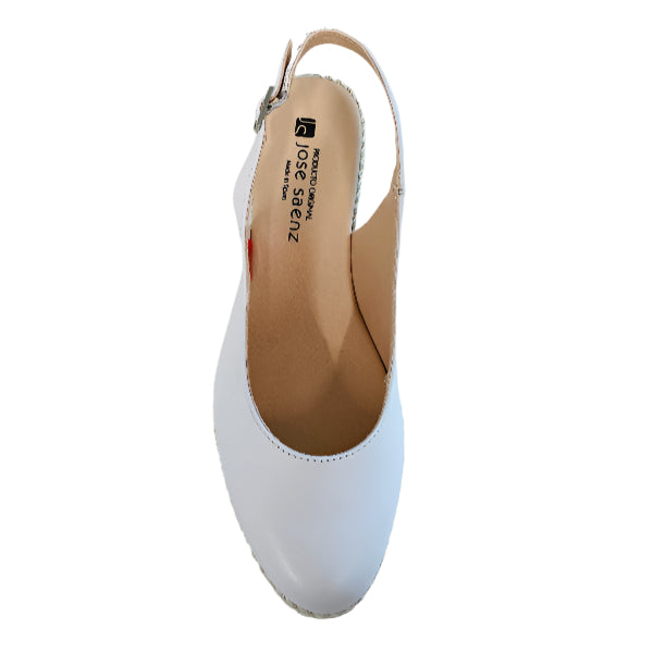 Jose Saenz White Sling Back Pump|6086WH