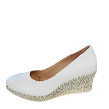 Load image into Gallery viewer, Jose Saenz White Wedge Pump |6019WHT
