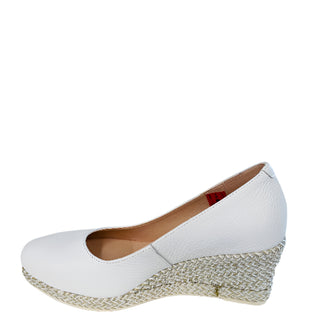 Jose Saenz White Wedge Pump |6019WHT