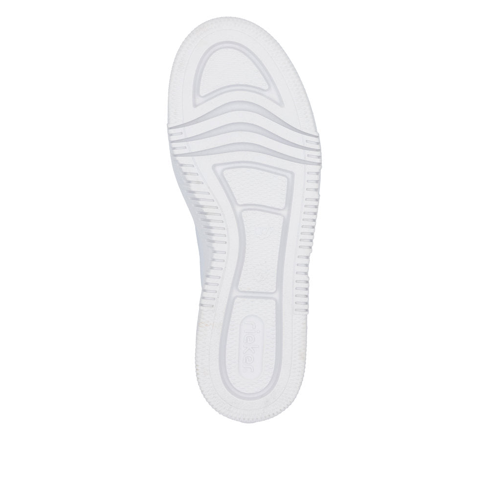 Rieker White Side Zip Platform Trainer|M192180WH