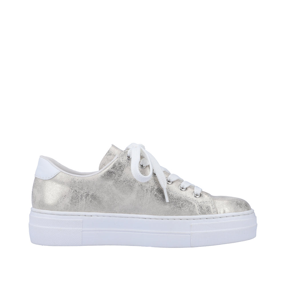 Rieker Metallic Platform Trainer| N49W190GL