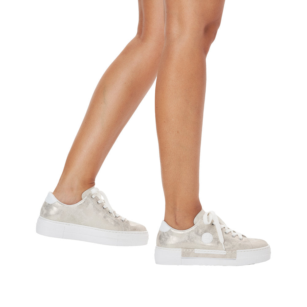 Rieker Metallic Platform Trainer| N49W190GL