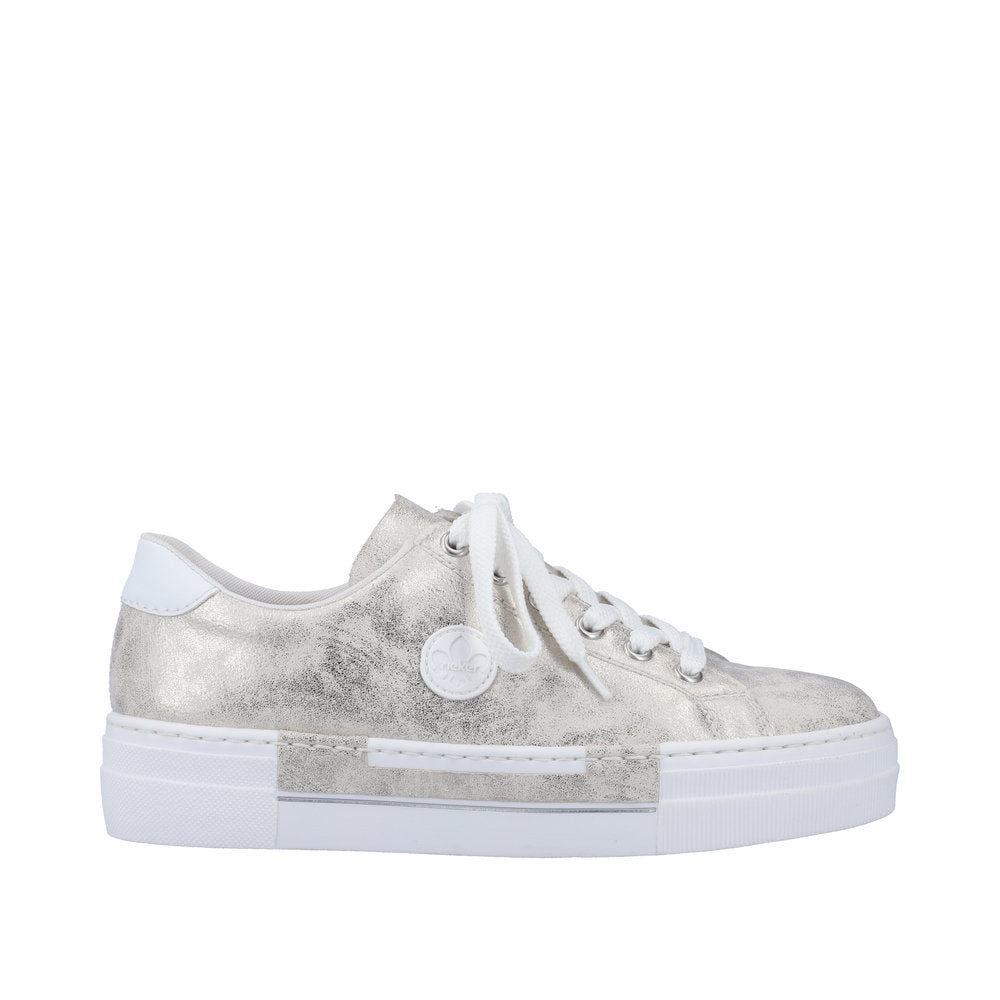 Rieker Metallic Platform Trainer| N49W190GL