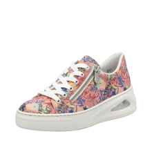 Load image into Gallery viewer, Rieker Wedge Floral Trainer|N640190
