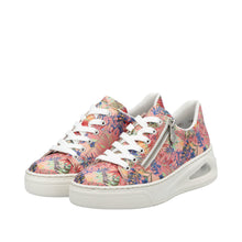 Load image into Gallery viewer, Rieker Wedge Floral Trainer|N640190
