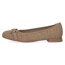 Load image into Gallery viewer, Caprice Brown Bark Wide Fit Ballerina|22503311BR
