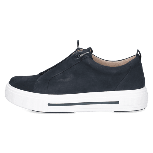 Caprice Navy Wide Fit Platform Trainer|2370944857