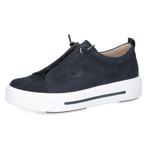 Caprice Navy Wide Fit Platform Trainer|2370944857