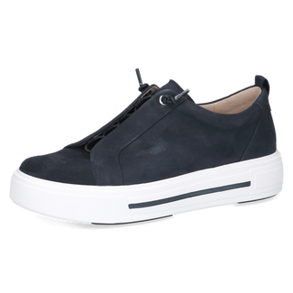 Caprice Navy Wide Fit Platform Trainer|2370944857