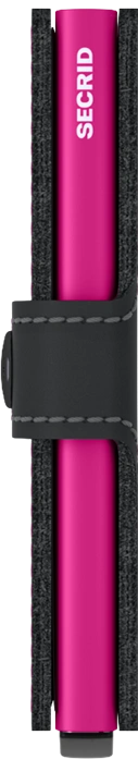 Secrid Matte Wallet - Black & Fuchsia