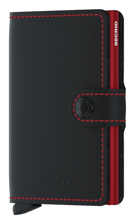 Secrid Matte Wallet -Black & Red