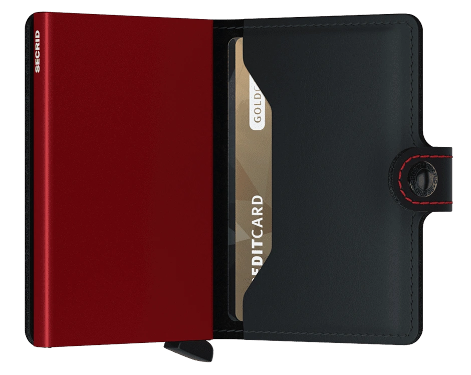 Secrid Matte Wallet -Black & Red