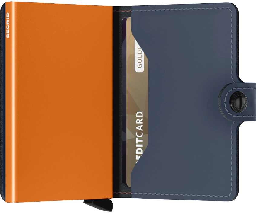 Secrid Matte Wallet -Blue & Orange